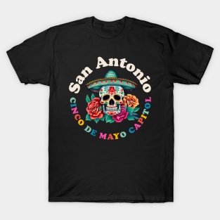 San Antonio Cinco de Mayo 2023 Sugar Skull Texas T-Shirt